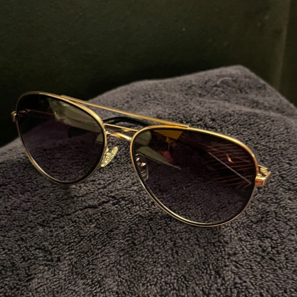 Kenneth Cole Unisex Gold Metal Aviator Sunglasses KC00023 32B NEW